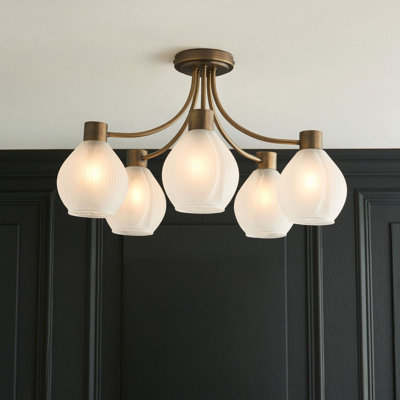 Glass Semi Flush Mount