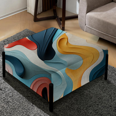 Modern Colourful Eclectic Verve - Eclectic Large Square Ottoman