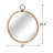 Round Distressed Wood Akbar With Top Loop