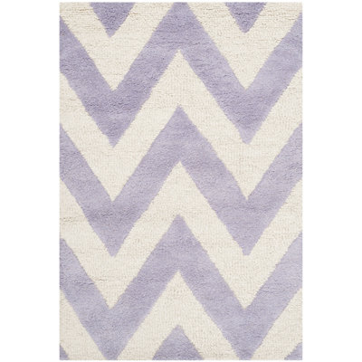 Sanyla Hand Tufted Wool Chevron Rug