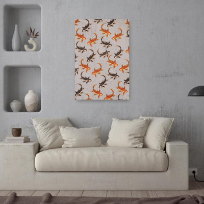 «Graceful Koi», élégant, art traditionnel de poisson rustique traditionnel