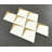 3" x 4" Thassos White and Gold Metal Chevron Novelty Mosaic Wall Tile