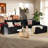Sectional Upholstered Boneless L-Shaped Sofa With Chaise Lounge-845574576-845574578