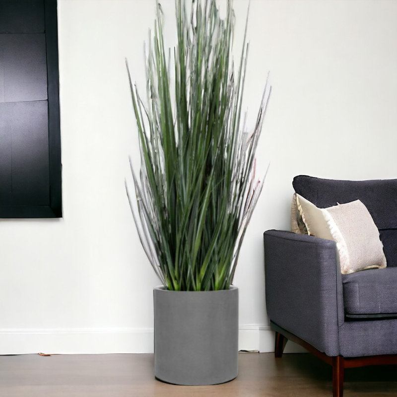Pot de fleurs en fiberstone, Gris, H 12 po x l 12 po x P 12 po