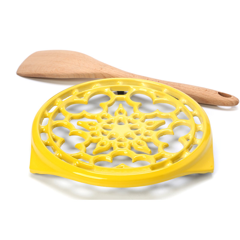 Le Creuset Enameled Cast Iron Deluxe Round Trivet, Soleil