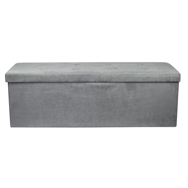 Repose-pieds avec rangement, gris