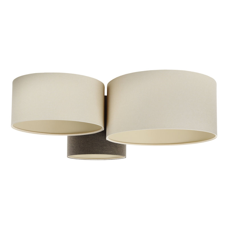 Avaughn Flush Mount, White/Black