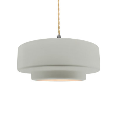 Luminaire suspendu tambour 1 lumière Gela