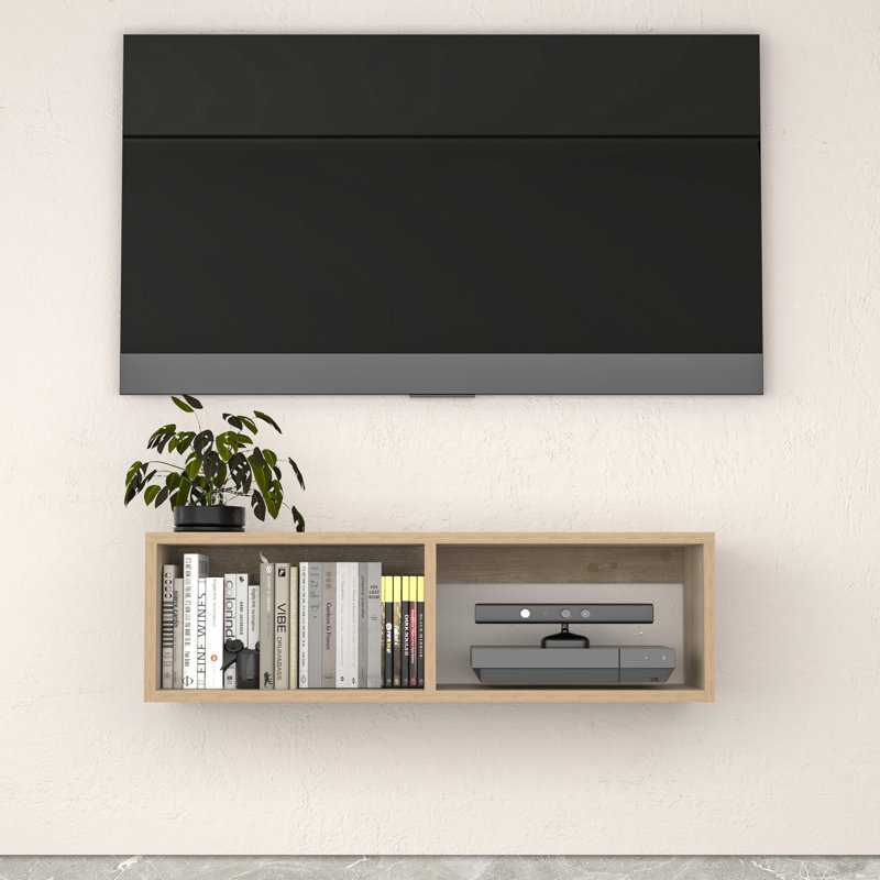 Modular Floating Tv Console Box, Natural
