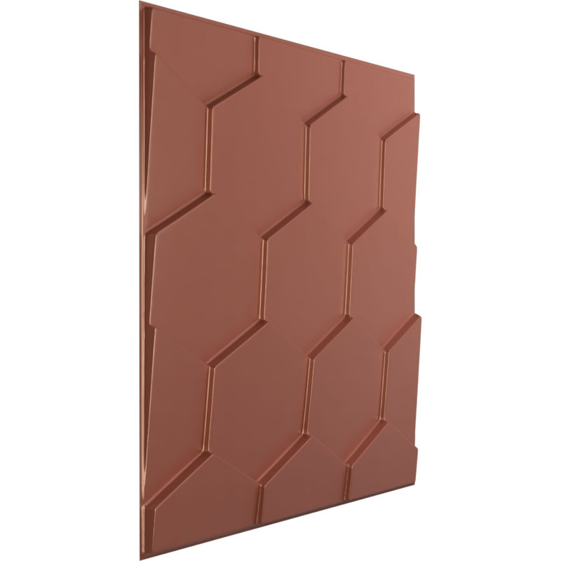 Panneau mural 3D décoratif Honeycomb EnduraWall, Rose champagne métallique nacré universel