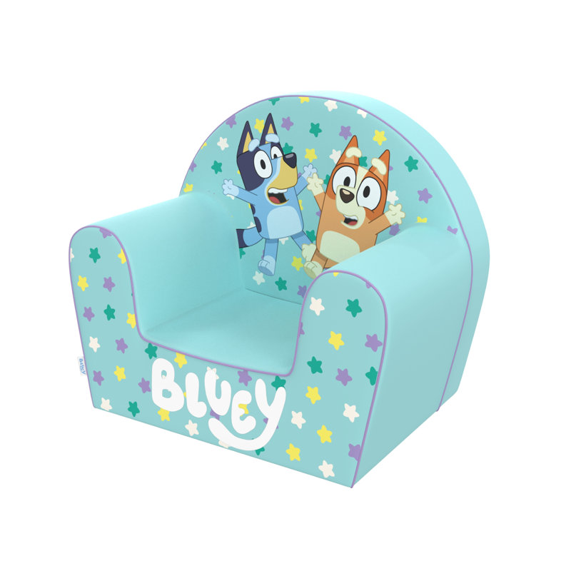 Bluey and Bingo Kids Armchair, Toddler Sofa Chair Bingo Design, Soft Foam Seat, Lightweight & Comfortable
