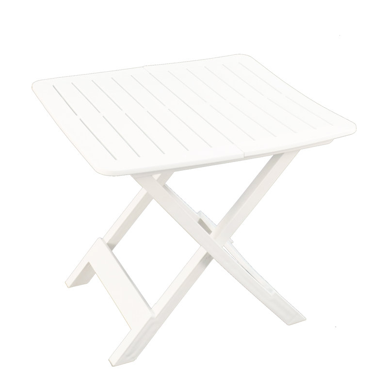 Anzley Rectangular Folding Outdoor Camping Table , 79cm cm W 72cm cm D, White