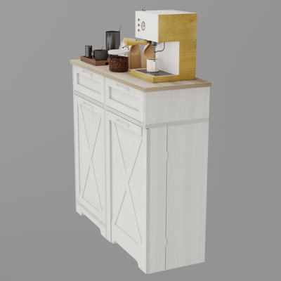 Poubelle inclinable 10 gallons avec tablette et tiroirs Balconera Kitchen
