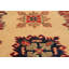 Tapis décoratif de Ivoire en laine de conception unique 6 pi 8 po X 9 pi 10 po noué à la main