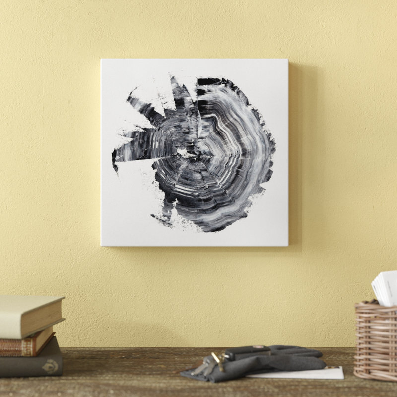 Tree Ring Abstract II by Ethan Harper - Wrapped Canvas Painting, 30cm H x 30cm W