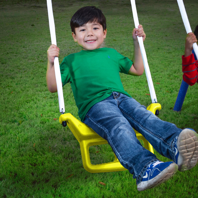 XDP Recreation Rising Sun Playground Outdoor Swing Set, Glider, SeeSaw, & Slide