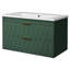 Armoire de salle de bain 30 po avec lavabo en résine et 2 tiroirs - meuble-lavabo mural