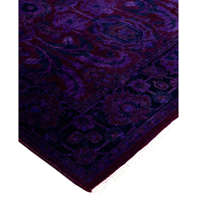 Overdyed One-of-a-Kind 3' 1" X 5' 2" Hand Knotted Area Rug