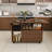 Foldable Kitchen Island With Storage Shelves And Wheels