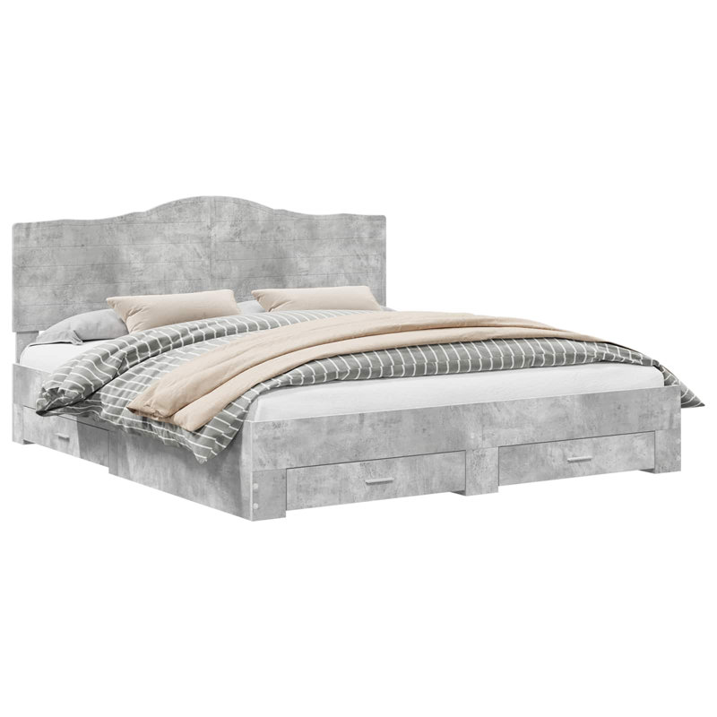 Bed, Concrete Grey, Super King (6')