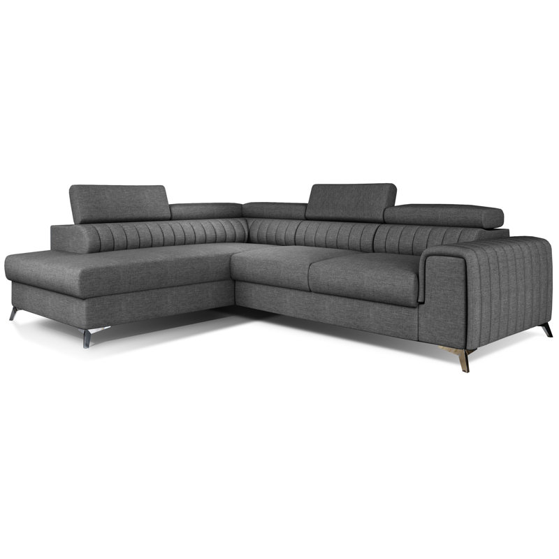 Aday 3 Seater Sofa Bed, Left Hand Facing, Dark Grey