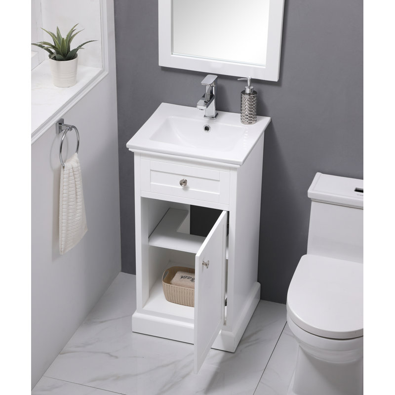 Ensemble de meuble-lavabo simple 18 po Ameriah, Blanc