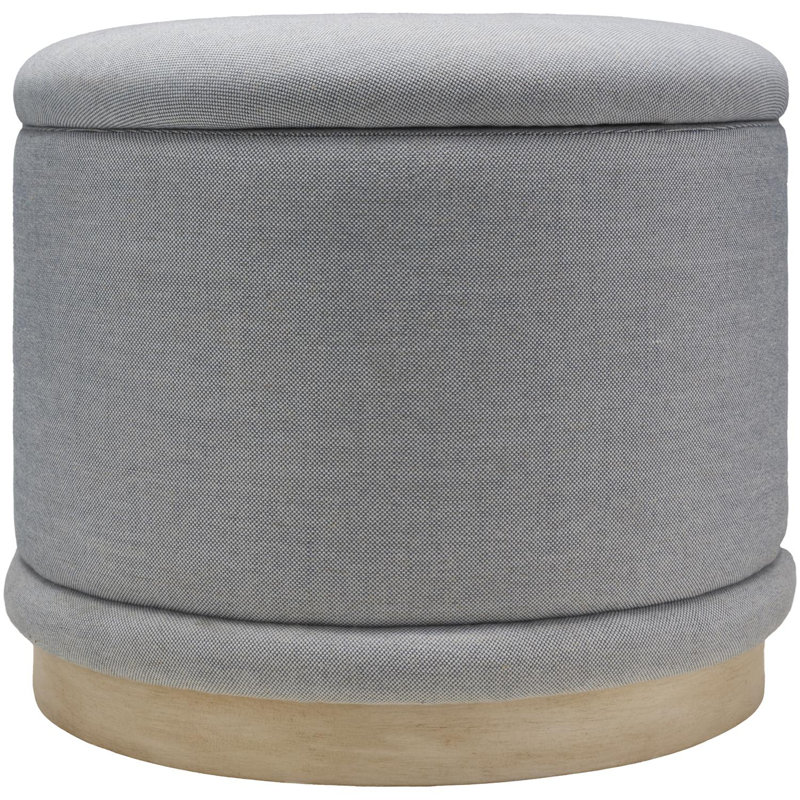 Repose-pieds Nellya, Polyester gris / lin