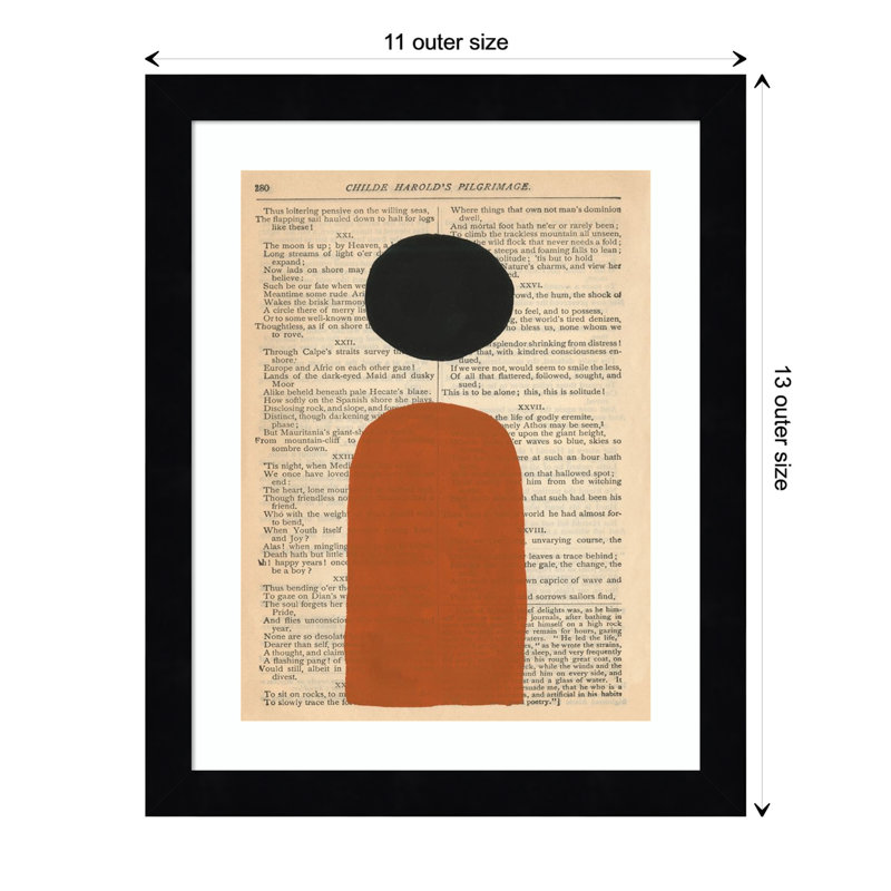 Modern Prose by W. Stramel, Black, 11" W x 13" H