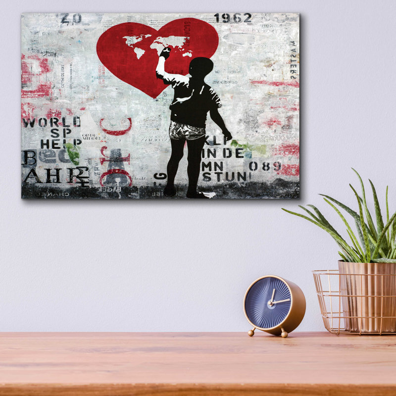 «Only One World» par DB Waterman - impression sans cadre, H 12 po x l 16 po x P 0,13 po