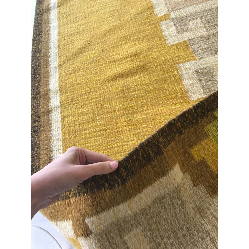 Vintage One-of-a-Kind Rectangle 6'6" x 9'3" Flatweave Area Rug