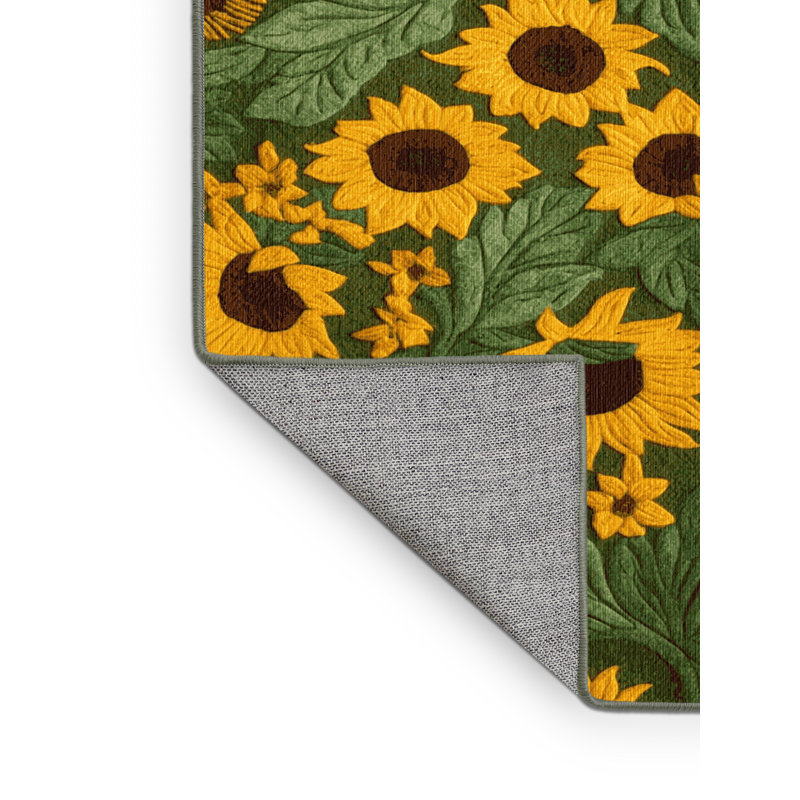  Tapis lavable lavable Microgreen, Rectangle 7 pi x 9 pi