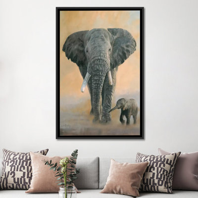 " Elephant And Baby " by David Stribbling