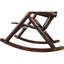 Fauteuil à bascule d'extérieur robuste en bois brun, éléments de confort ergonomiques, mouvement fluide, idéal pour foyer extérieur et intérieur, siège