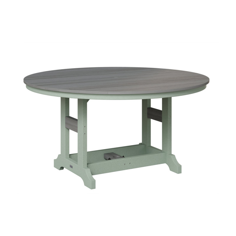 Table de bar ronde Berlin Classic, Bois flottant gris, Écume de mer, écume de mer