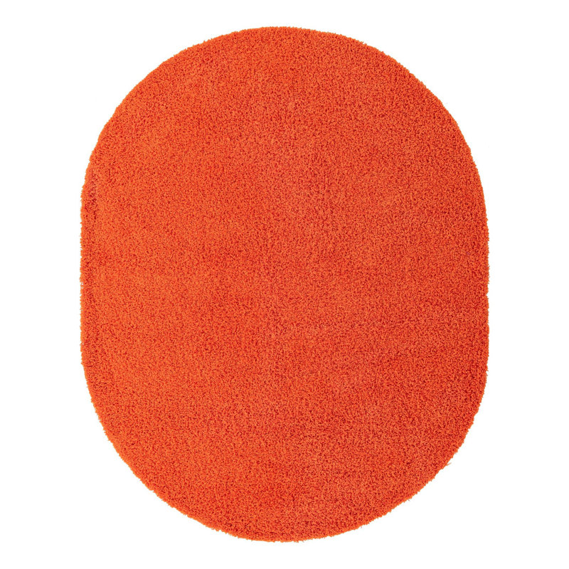 Tapis orange Torun, Ovale 7 pi 10 po x 10 pi, Orange tigre