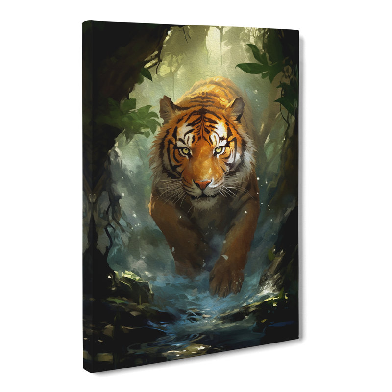 Tiger Tachisme - No Frame Art Prints - Wrapped Canvas, 60cm H x 40cm W x 3cm D