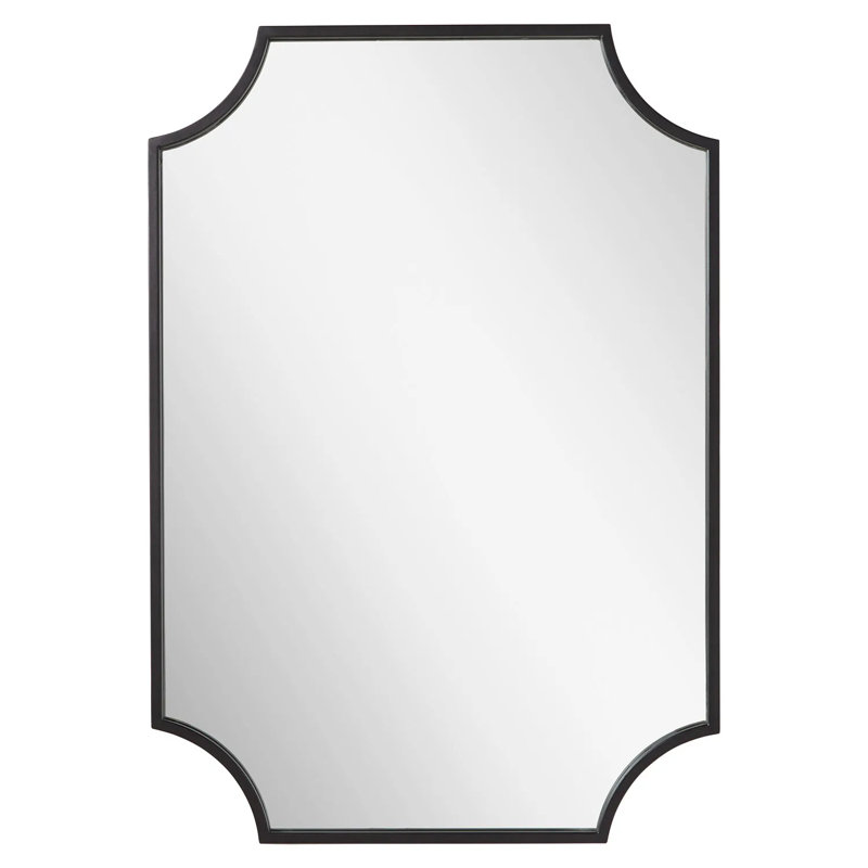 Ulric Decorative Bathroom Vanity Mirror, Textured Black