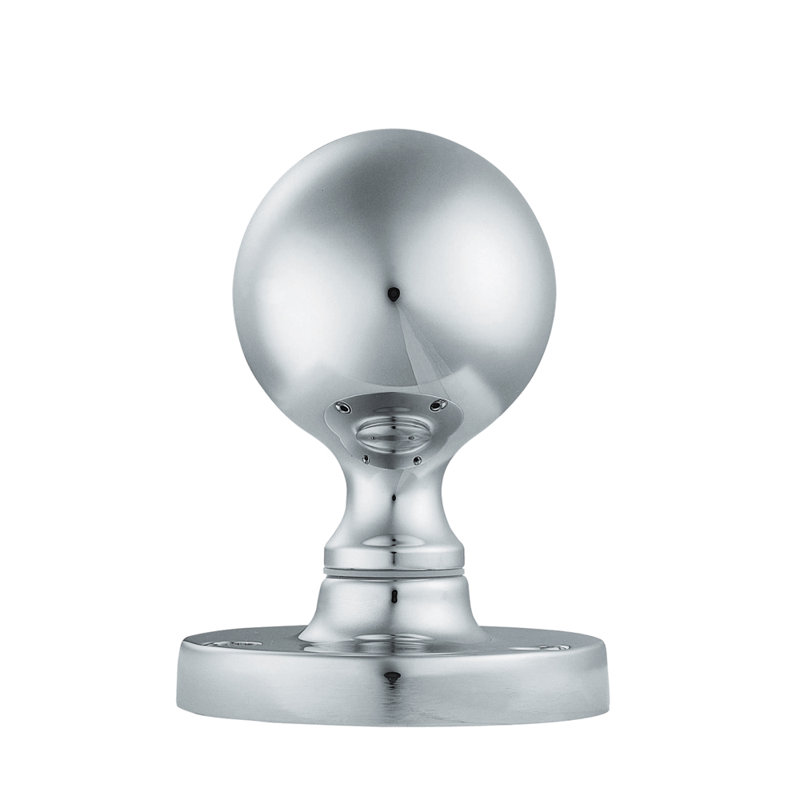 Victorian Double Dummy Door Knob, Polished Chrome