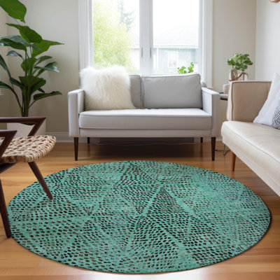 Jurnee Washable Geometric Indoor / Outdoor Rug