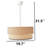 100% Rattan 2 Tiers 1 Light Chandelier