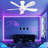 42 Inch RGB Ceiling Fans With Led Light and Remote/App Control, Flush Mount, RGB Dimmable Light, Modern White Ceiling Fan for Kids Room Bedroom, Indoor/Covered Outdoor Use-117579840-117579841