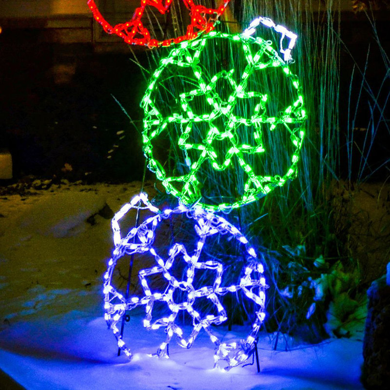Snowflake Ornament LED Display (26"), Blue