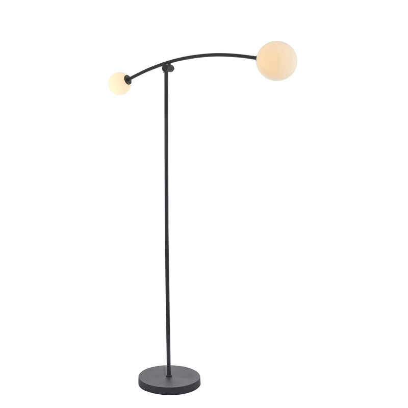 Corso 140cm Black Arched Floor Lamp