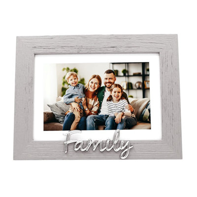 Diggins Grey Matte Picture Frame with Mat