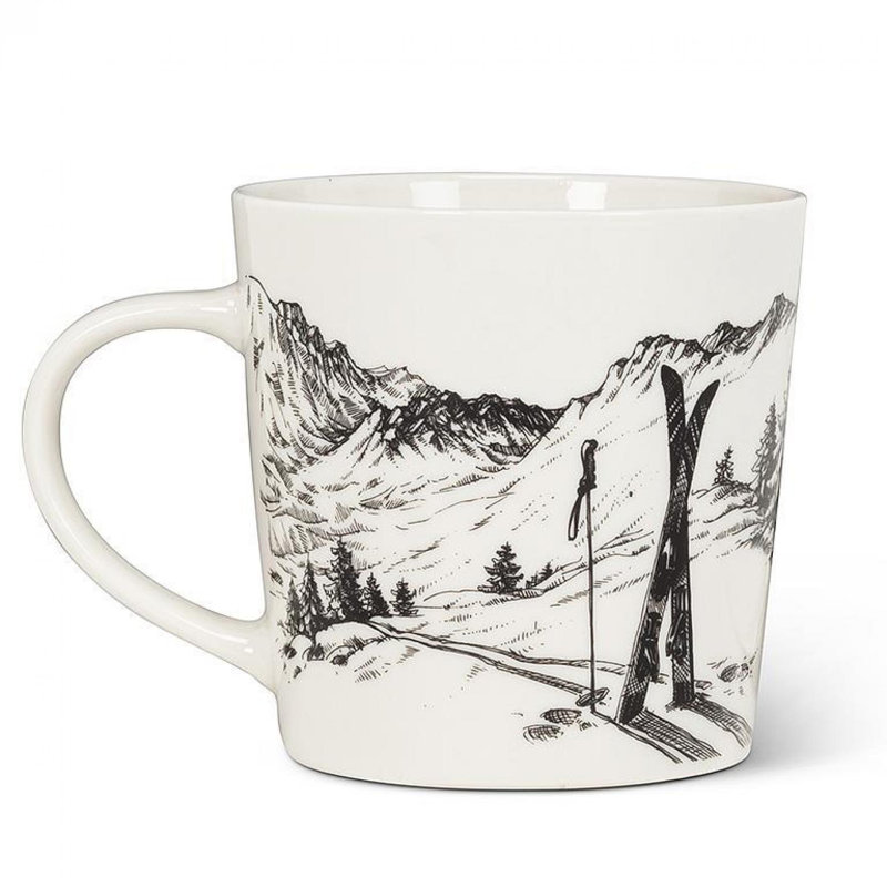 Ski Scenery Sketch Mug
