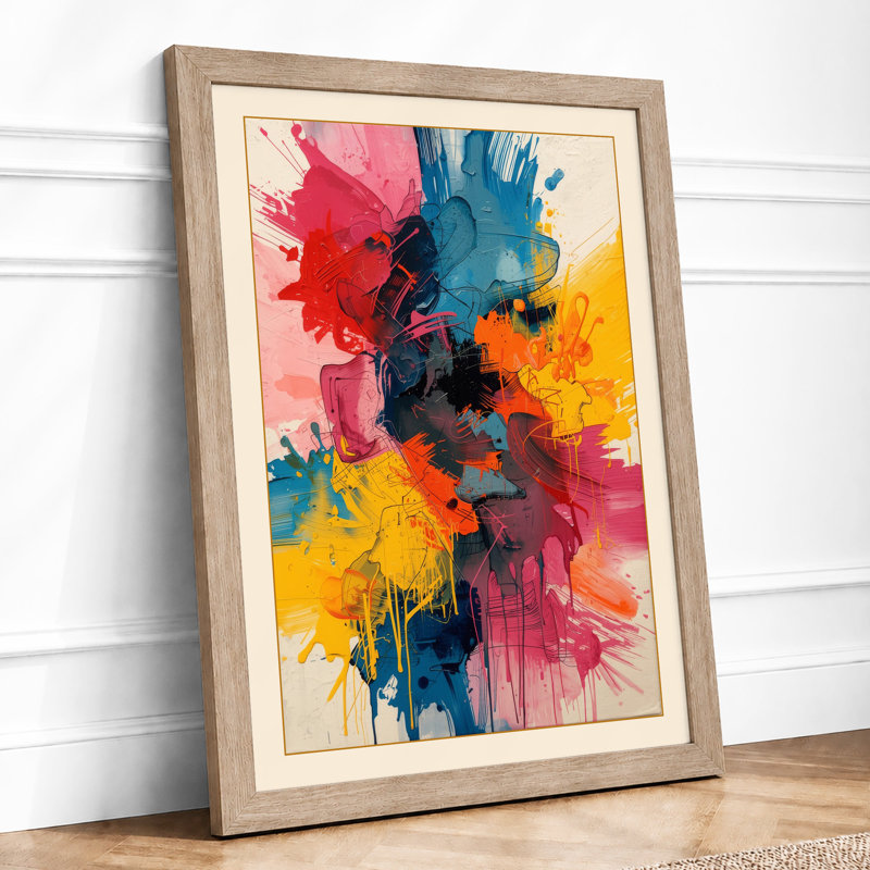 Radiant Splashes Abstract - Print, A1 - 84.1 x 59.4 cm, Oak