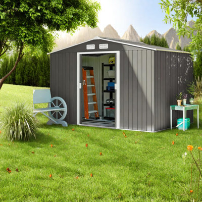 Remises de jardin spacieuses en acier, solution d'extérieur moderne