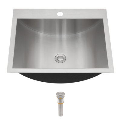 Sarlai 17'' Stainless Steel Rectangular Bathroom Sink
