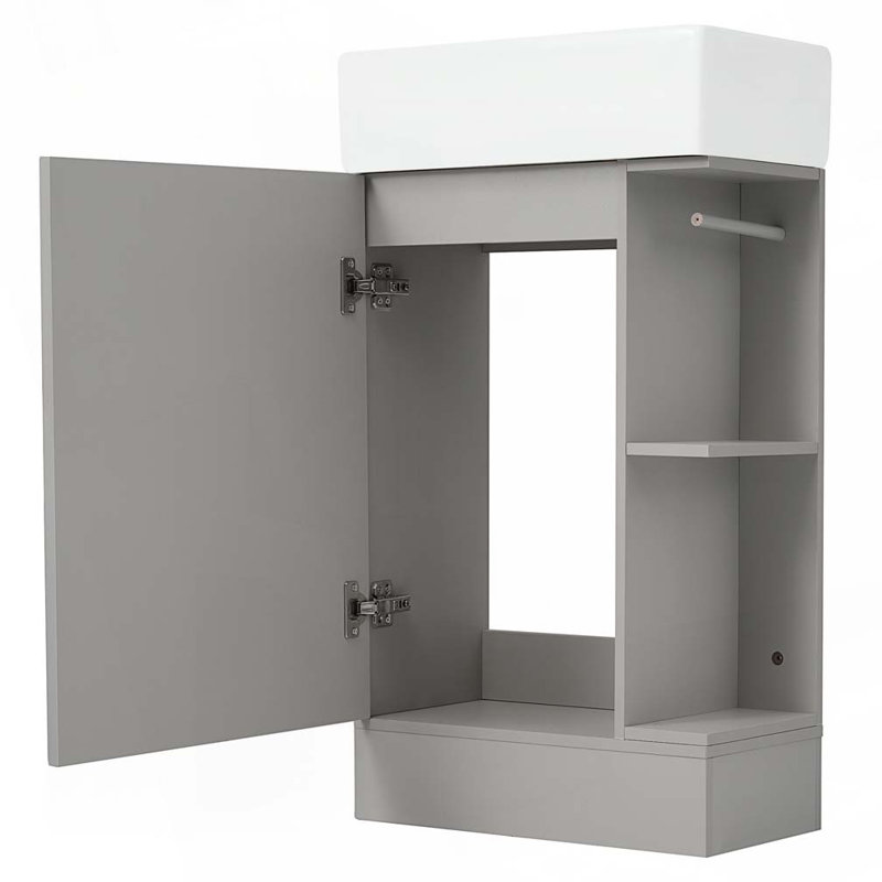 Meuble-lavabo 18,6 po avec lavabo, Gris