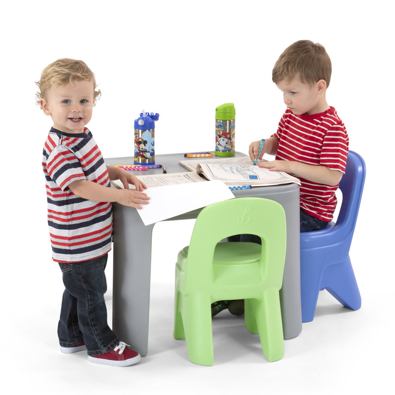 Simplay3 Durable Plastic Kids Play Table and Chair Set
